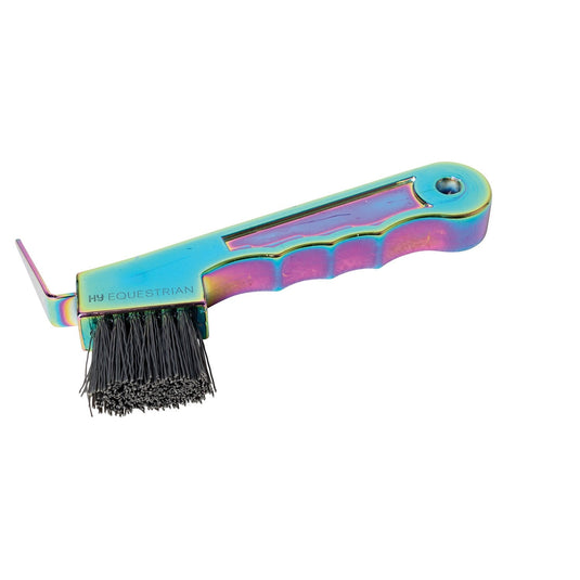 Hy Equestrian Metallic Hoof Pick Brush - Ashurst Equestrian & Country