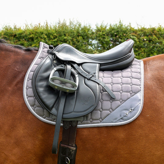 Hy Equestrian On The Bit Saddle Pad Grey/Silver - Ashurst Equestrian & Country