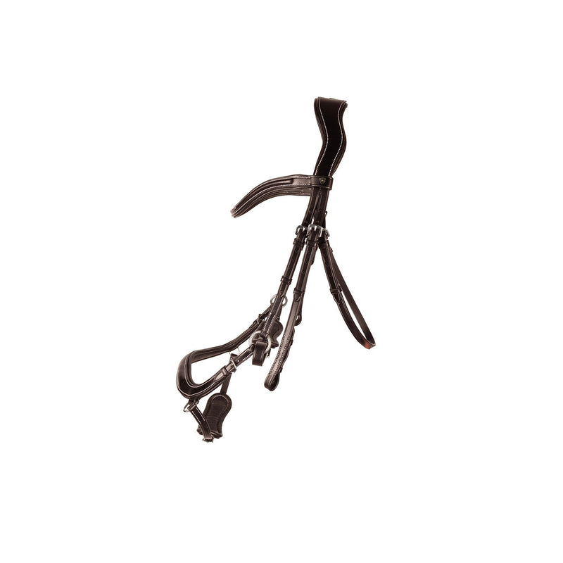 Load image into Gallery viewer, Hy Equestrian Propresicce Pelle Drop Leather Bridle Brn/Slv - Ashurst Equestrian &amp; Country
