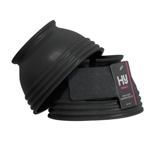Hy Equestrian Ringed Over Reach Boots Black - Ashurst Equestrian & Country