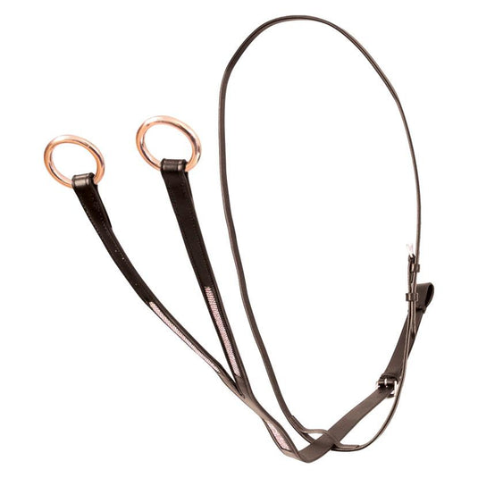 Hy Equestrian Rosciano Martingale Brown/Rose Gold