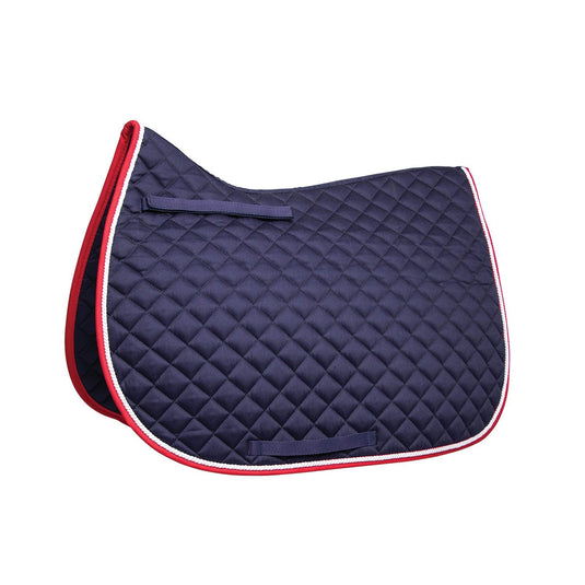 Hy Equestrian Splendid Showjump Saddle Pad Navy/Red/White - Ashurst Equestrian & Country