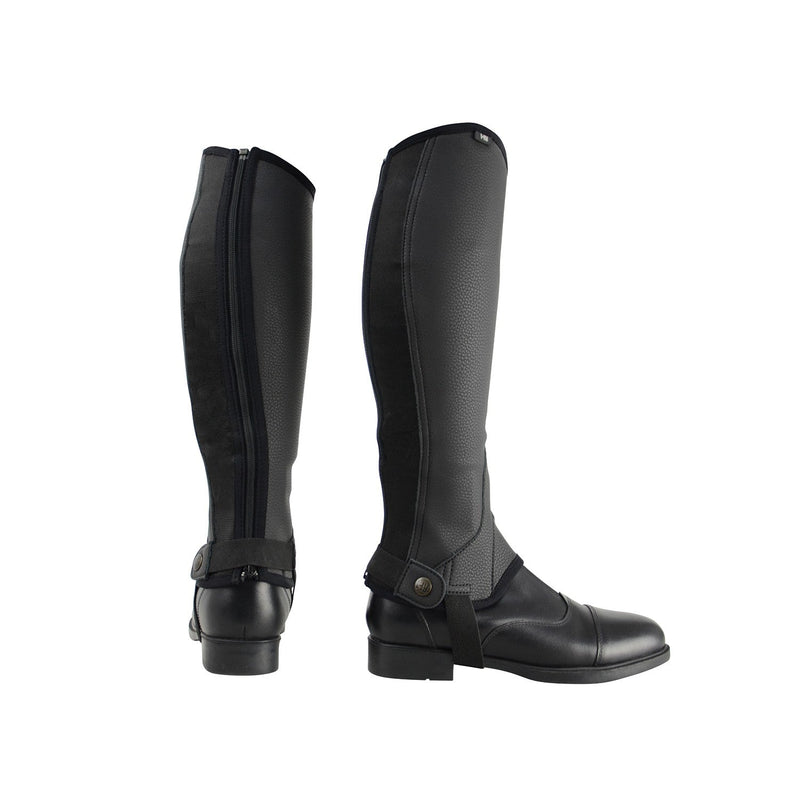 Load image into Gallery viewer, Hy Equestrian Synthetic Combi Leather Chaps Child Black - Ashurst Equestrian &amp; Country
