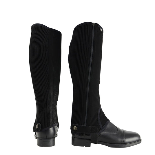 Hy Equestrian Synthetic Nubuck Chaps Child Black - Ashurst Equestrian & Country