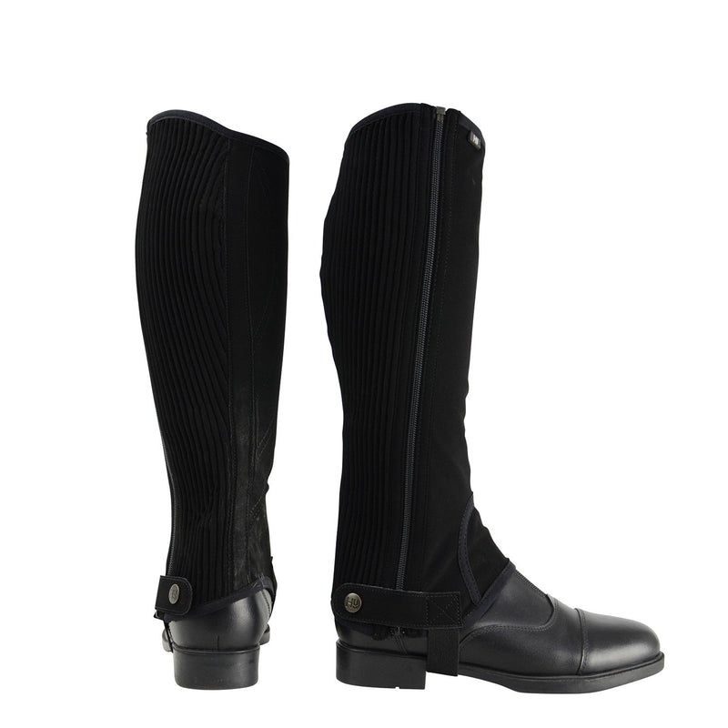 Load image into Gallery viewer, Hy Equestrian Synthetic Nubuck Chaps Child Black - Ashurst Equestrian &amp; Country
