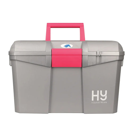 Hy Equestrian Tack Box Silver/Raspberry - Ashurst Equestrian & Country