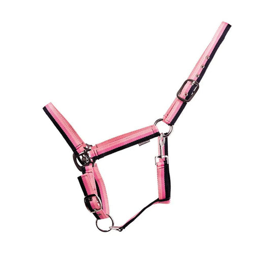 Hy Equestrian Trinity Headcollar Navy/Pk/L Pink - Ashurst Equestrian & Country