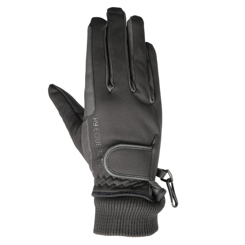 Load image into Gallery viewer, Hy Equestrian Ultra Warm Softshell Gloves Black - Ashurst Equestrian &amp; Country
