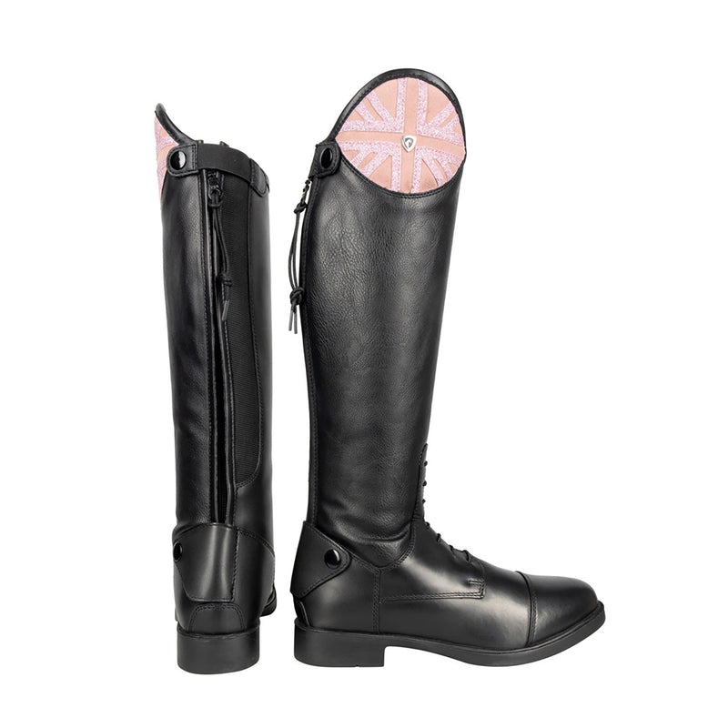 Load image into Gallery viewer, Hy Equestrian Union Jack Riding Boots Child Pink - Ashurst Equestrian &amp; Country
