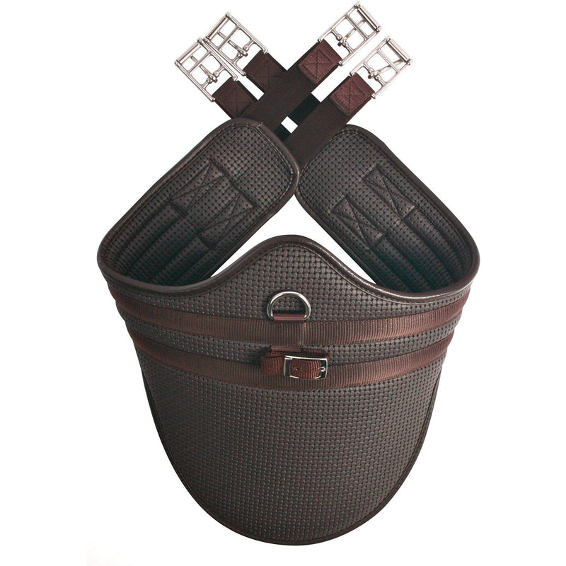 Load image into Gallery viewer, Hy Equestrian Waffle Stud Girth Brown Long - Ashurst Equestrian &amp; Country
