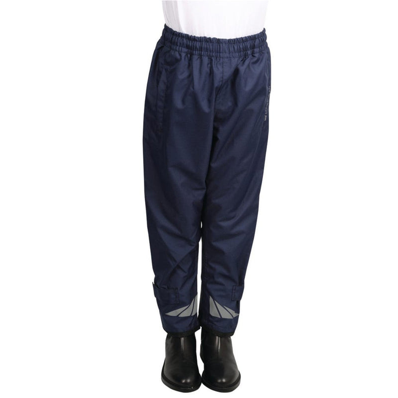 Load image into Gallery viewer, Hy Equestrian Waterproof Pull On Over Trousers Child Navy - Ashurst Equestrian &amp; Country

