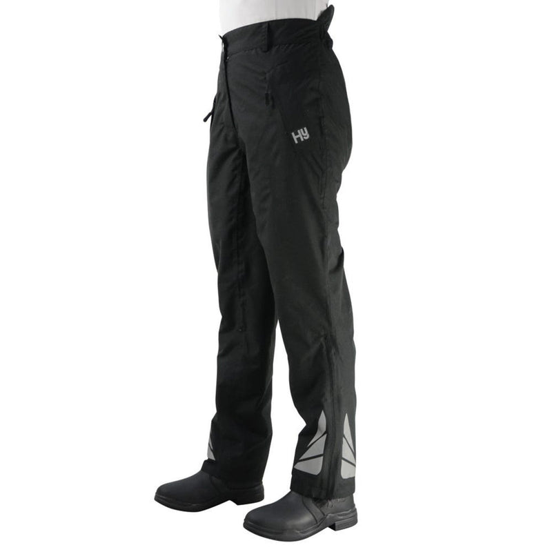 Load image into Gallery viewer, Hy Equestrian Waterproof Reflective Over Trousers Adult Blk - Ashurst Equestrian &amp; Country
