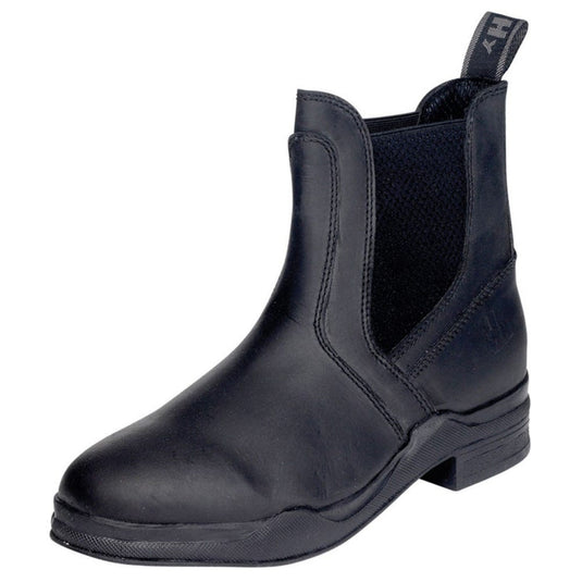 Hy Equestrian Wax Leather Jodhpur Boots Child Black - Ashurst Equestrian & Country