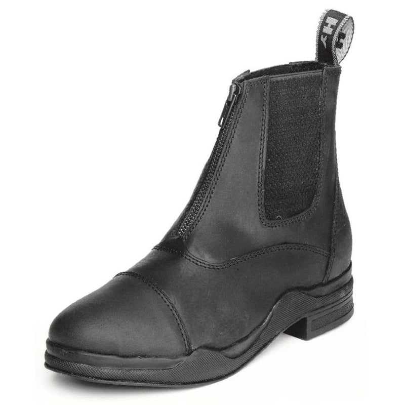 Load image into Gallery viewer, Hy Equestrian Wax Leather Zip Boots Black - Ashurst Equestrian &amp; Country
