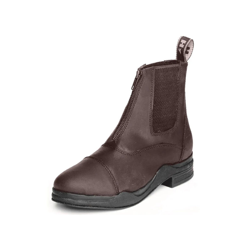 Load image into Gallery viewer, Hy Equestrian Wax Leather Zip Boots Brown - Ashurst Equestrian &amp; Country
