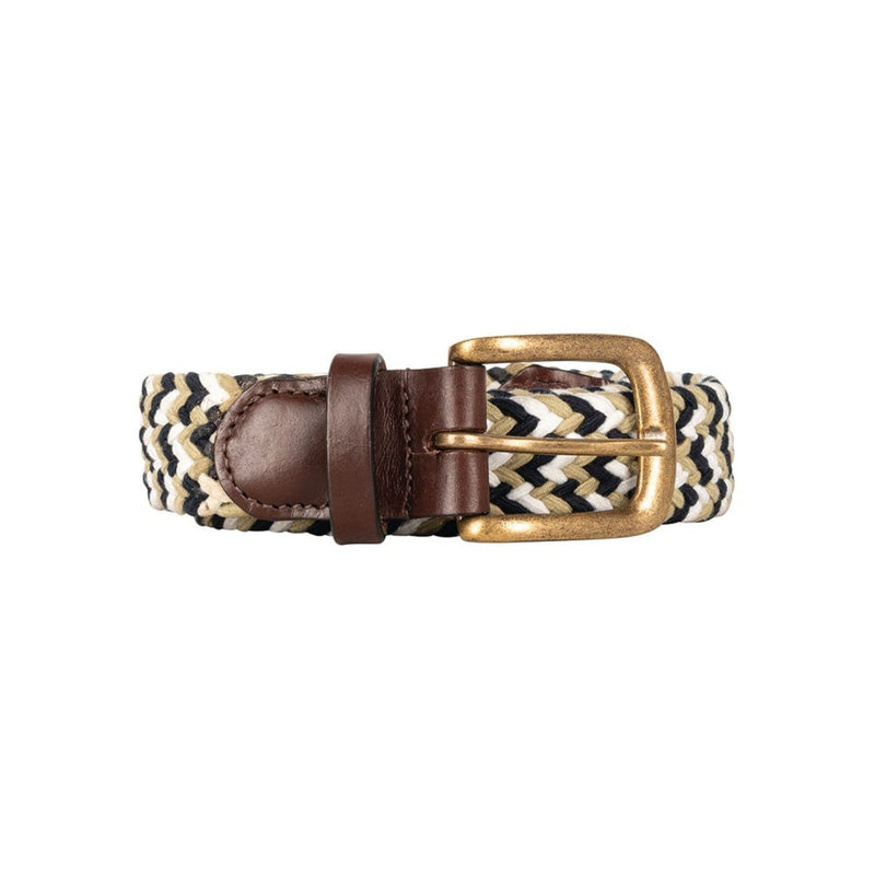 Load image into Gallery viewer, Hy Equestrian Woven Elastic Belt Navy/Fossil - Ashurst Equestrian &amp; Country

