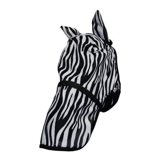 Hy Equestrian Zebra Fly Mask With Ears & Detachable Nose - Ashurst Equestrian & Country