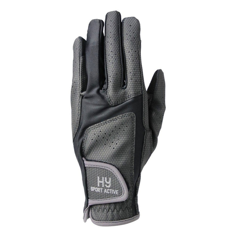 Load image into Gallery viewer, Hy Sport Active Riding Gloves Navy/Pencil Point Grey - Ashurst Equestrian &amp; Country
