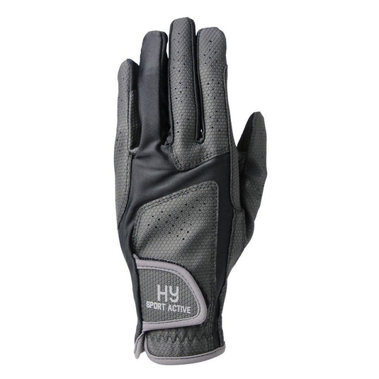 Hy Sport Active Riding Gloves Navy/Pencil Point Grey - Ashurst Equestrian & Country