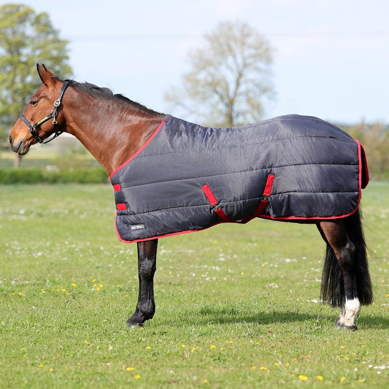 Load image into Gallery viewer, Hyconic 100 G Stable Rug Charcoal/Red - Ashurst Equestrian &amp; Country
