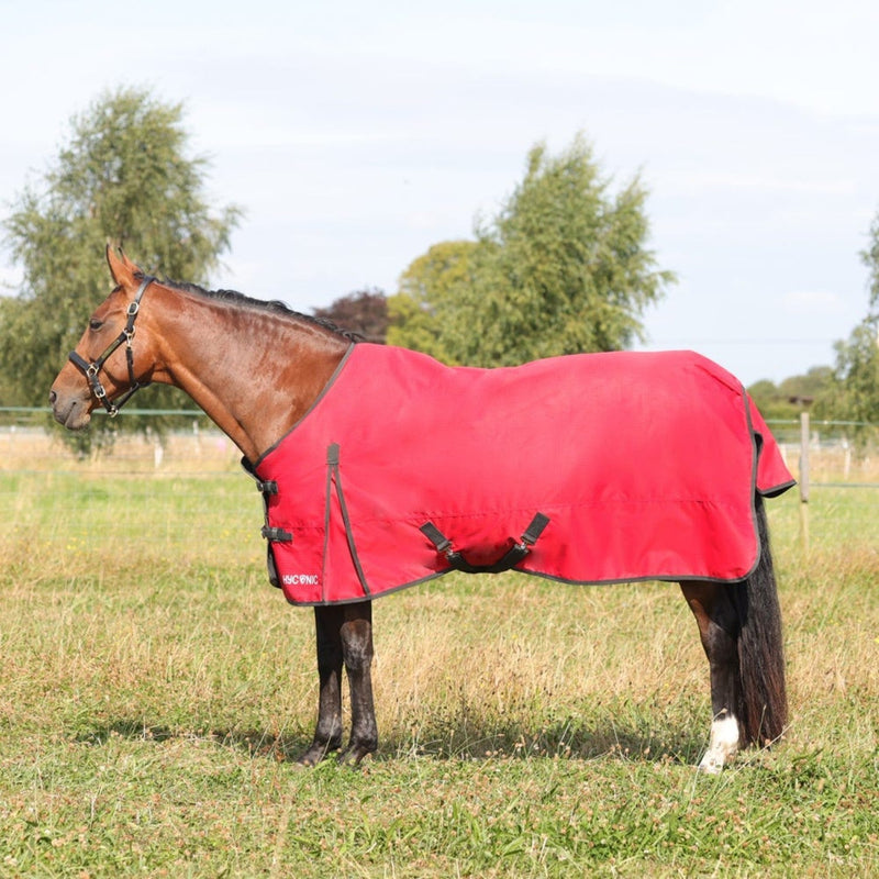 Load image into Gallery viewer, Hyconic 100 G Turnout Rug Red/Charcoal/Red - Ashurst Equestrian &amp; Country
