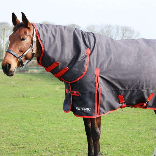 Hyconic 200 G Combi Turnout Rug Charcoal/Red - Ashurst Equestrian & Country