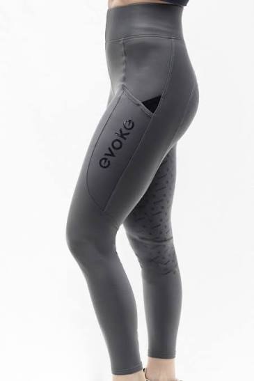 Evoke Performance Riding Leggings Gun Metal