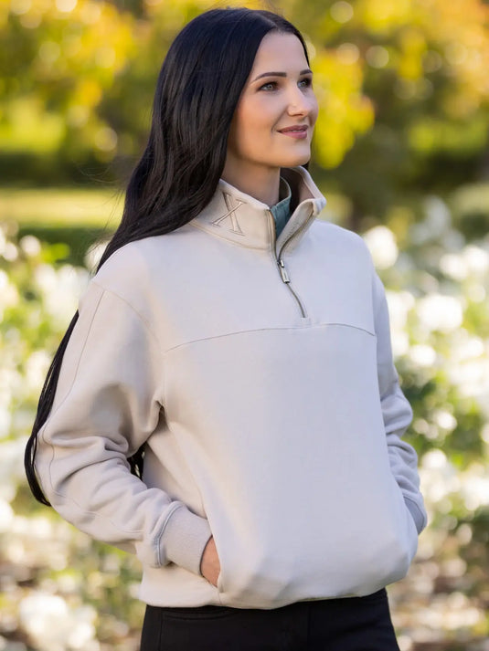 Le Mieux Kali Quarter Zip Sweat Stone