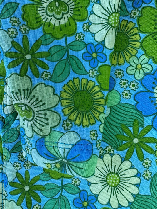 Jersey T-Shirt - Retro Floral - Green - Ashurst Equestrian & Country