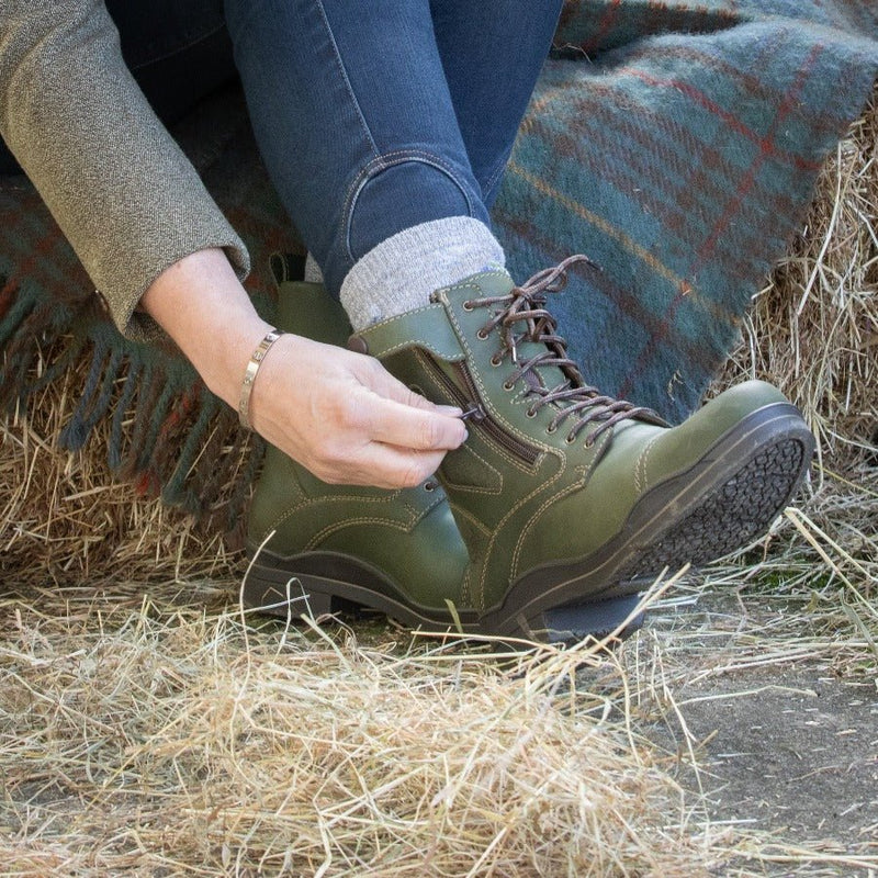 Load image into Gallery viewer, Kentucky Storm Waterproof Jodhpur Boots - Forest - Ashurst Equestrian &amp; Country
