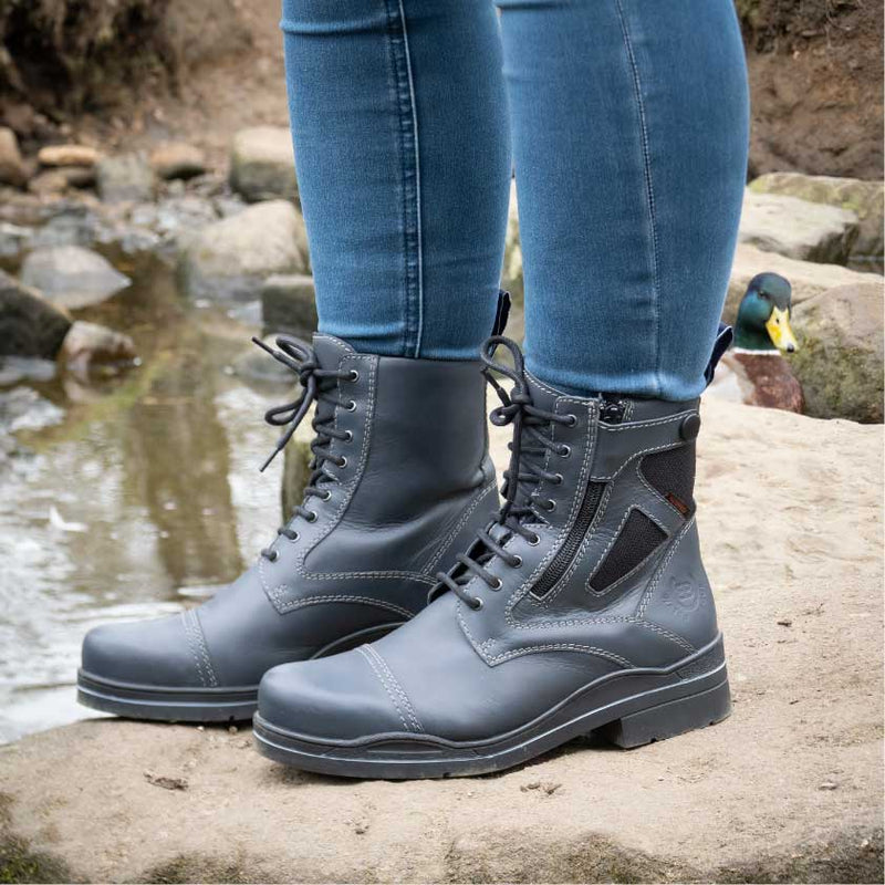 Load image into Gallery viewer, Kentucky Storm Waterproof Jodhpur Boots - Polished Navy - Ashurst Equestrian &amp; Country
