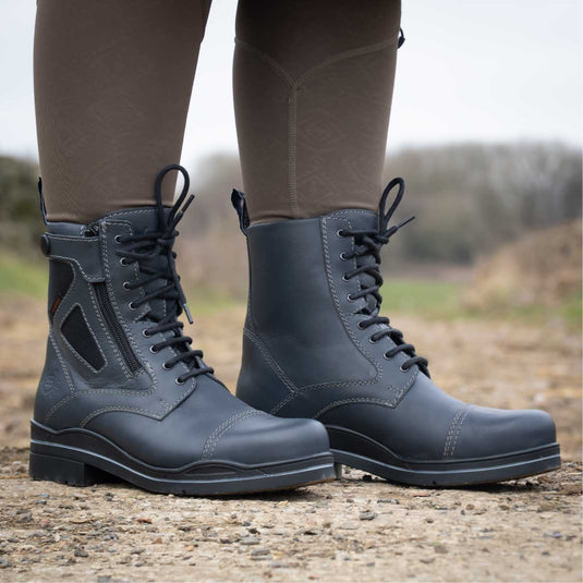 Kentucky Storm Waterproof Jodhpur Boots - Polished Navy - Ashurst Equestrian & Country
