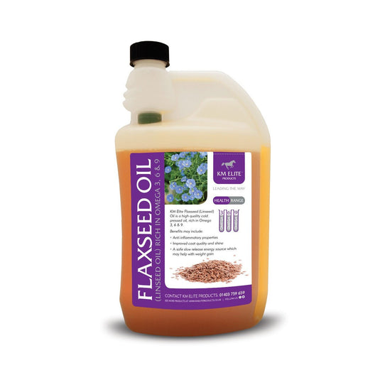 KM Elite Linseed/Flax Oil 1 Litre - Ashurst Equestrian & Country