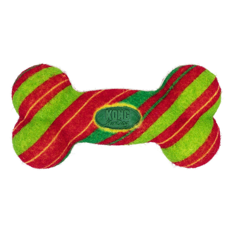 Load image into Gallery viewer, Kong Holiday Airdog Squeaker Bone Stripe - Ashurst Equestrian &amp; Country
