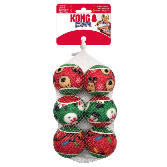Kong Holiday Squeakair Balls Red - Ashurst Equestrian & Country