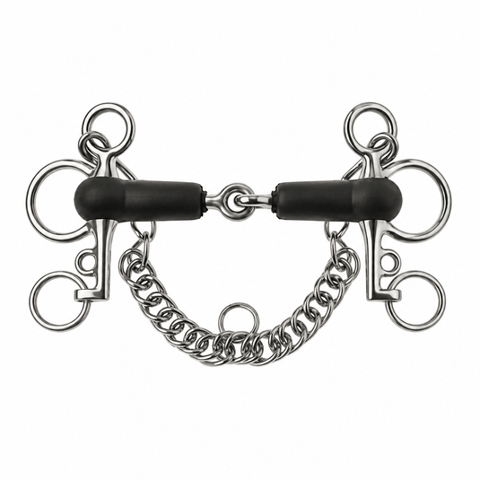 Korsteel Rubber Jointed Tom Thumb Pelham - Ashurst Equestrian & Country
