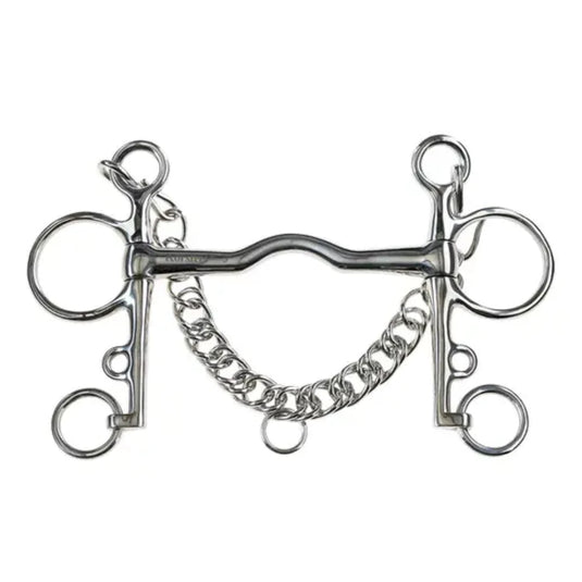 Korsteel Stainless Steel Cambridge Mouth Pelham Bit - Ashurst Equestrian & Country