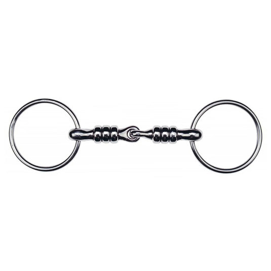 Korsteel Stainless Steel Cherry Roller Loose Ring Bit - Ashurst Equestrian & Country
