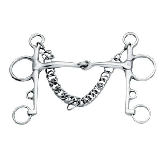 Korsteel Stainless Steel Eggbutt Pelham Jointed - Ashurst Equestrian & Country