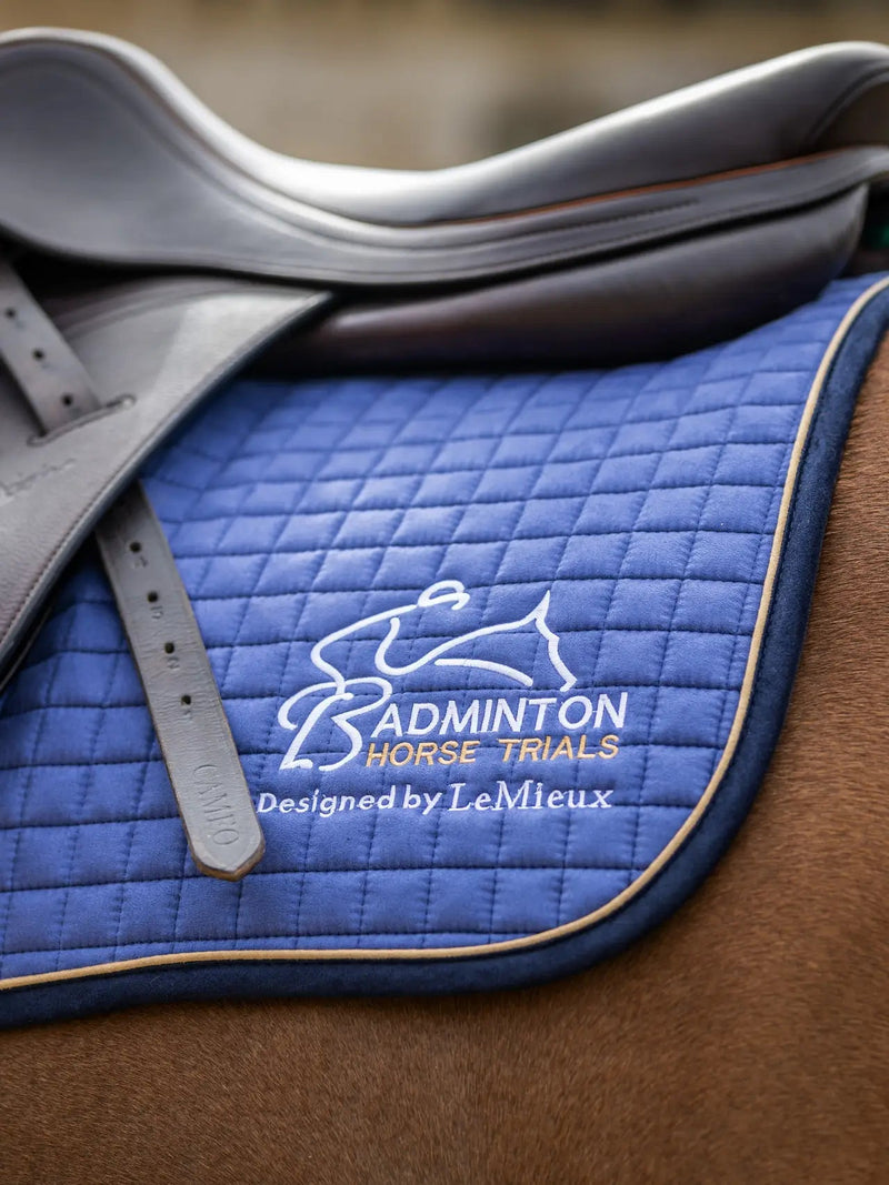 Load image into Gallery viewer, Le Mieux Suede Close Contact Square - Badminton Blue - Ashurst Equestrian &amp; Country
