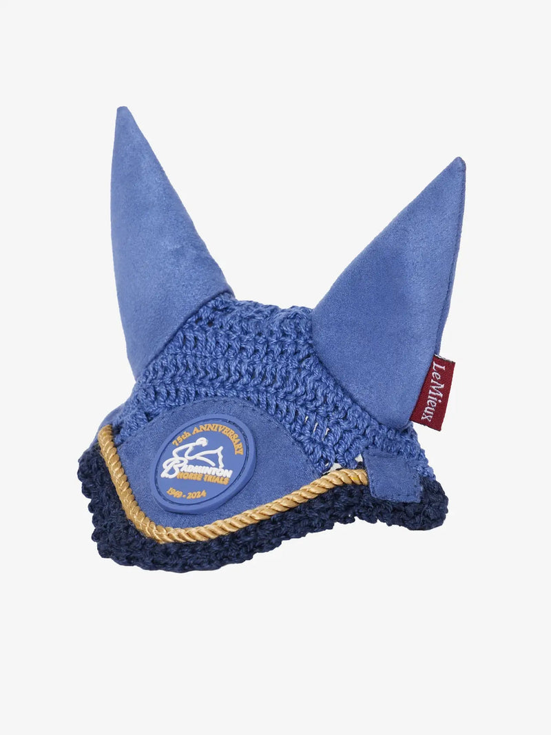 Load image into Gallery viewer, Le Mieux Toy Pony Suede Flyhood - Badminton Blue - Ashurst Equestrian &amp; Country
