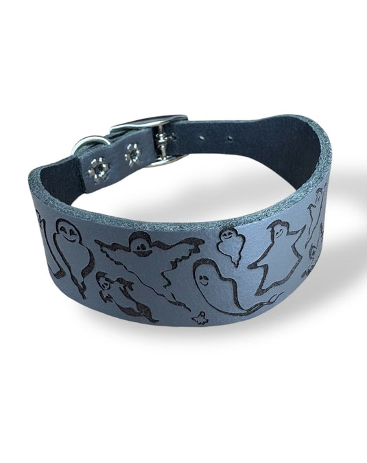 Leather Collar - HALLOWEEN - Ghosties - Ashurst Equestrian & Country