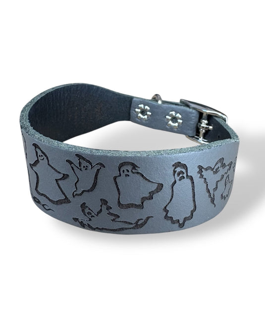 Leather Collar - HALLOWEEN - Ghosties - Ashurst Equestrian & Country