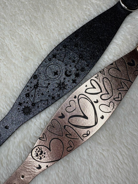 Leather Collar - Hearts - Ashurst Equestrian & Country