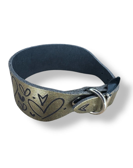 Leather Collar - Hearts - Ashurst Equestrian & Country