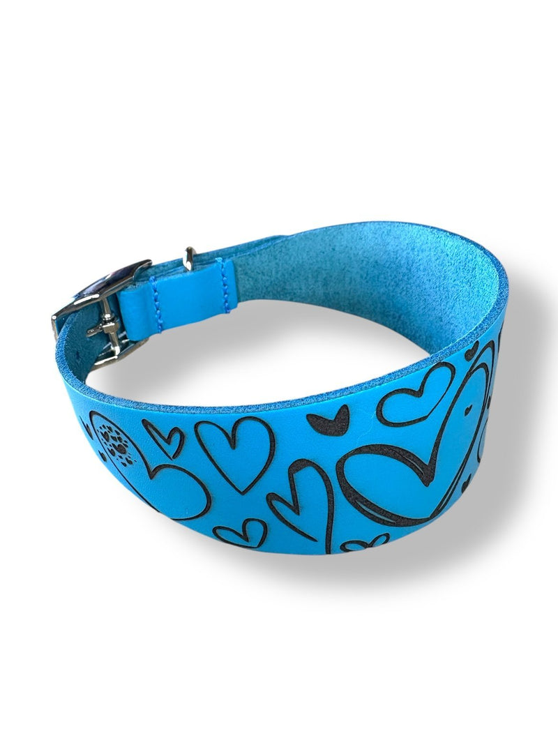 Load image into Gallery viewer, Leather Collar - Hearts - Ashurst Equestrian &amp; Country
