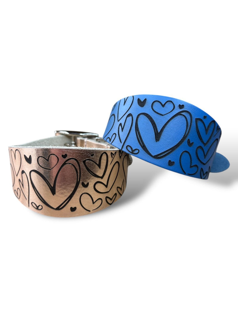 Load image into Gallery viewer, Leather Collar - Hearts - Ashurst Equestrian &amp; Country
