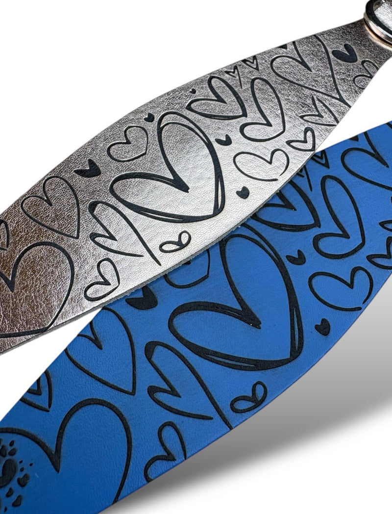 Load image into Gallery viewer, Leather Collar - Hearts - Ashurst Equestrian &amp; Country
