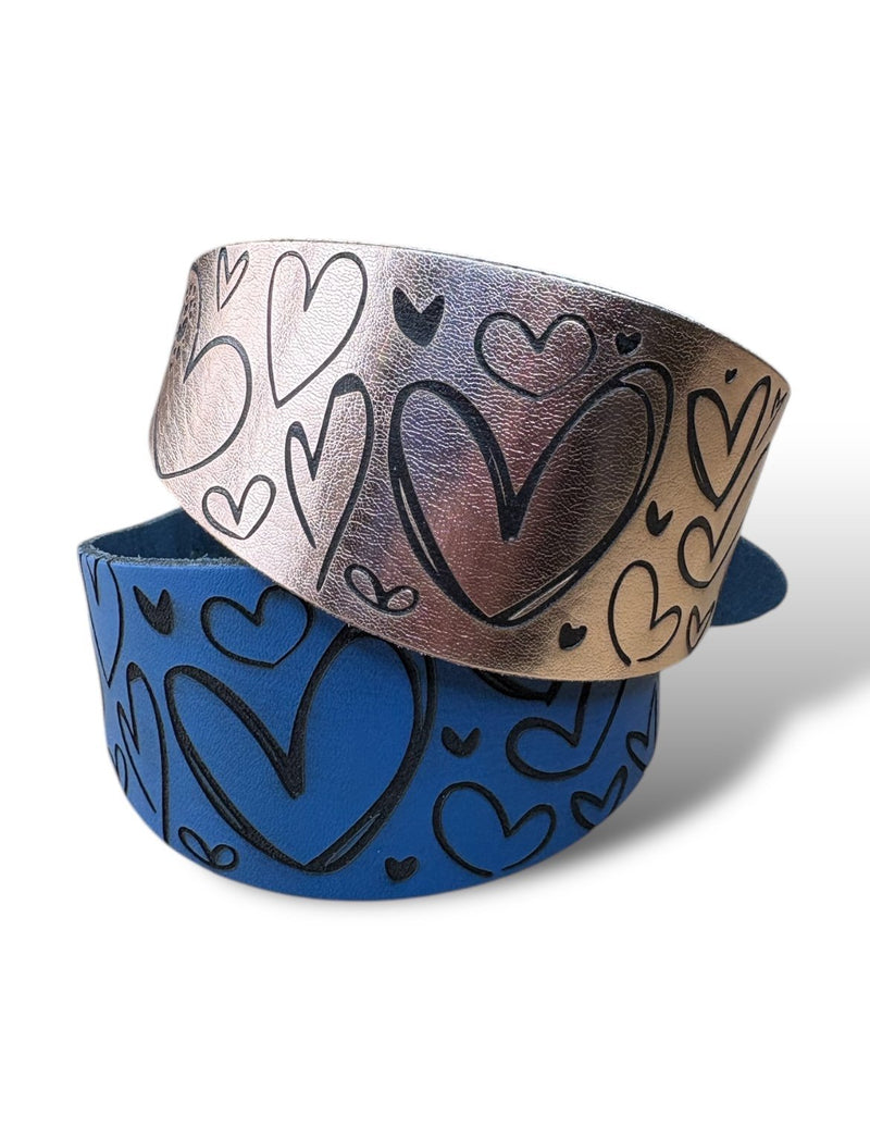 Load image into Gallery viewer, Leather Collar - Hearts - Ashurst Equestrian &amp; Country
