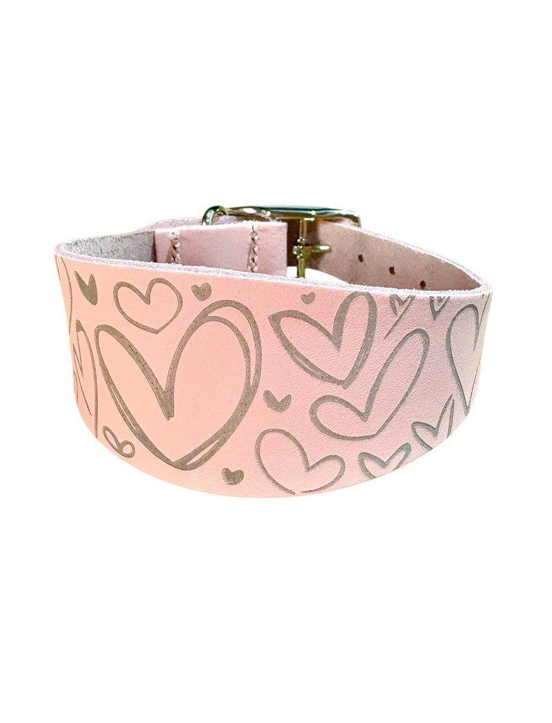 Load image into Gallery viewer, Leather Collar - Hearts - Ashurst Equestrian &amp; Country
